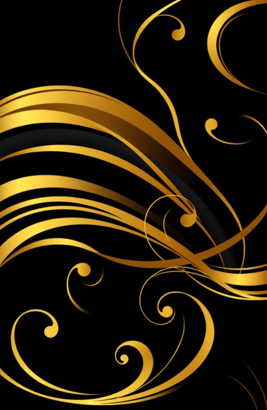 Black And Gold Hd Wallpaper