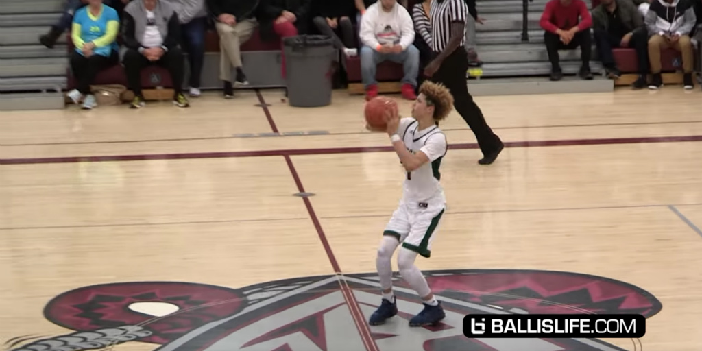 Watch Liangelo Ball Drops Points Lamelo Pulls Up From