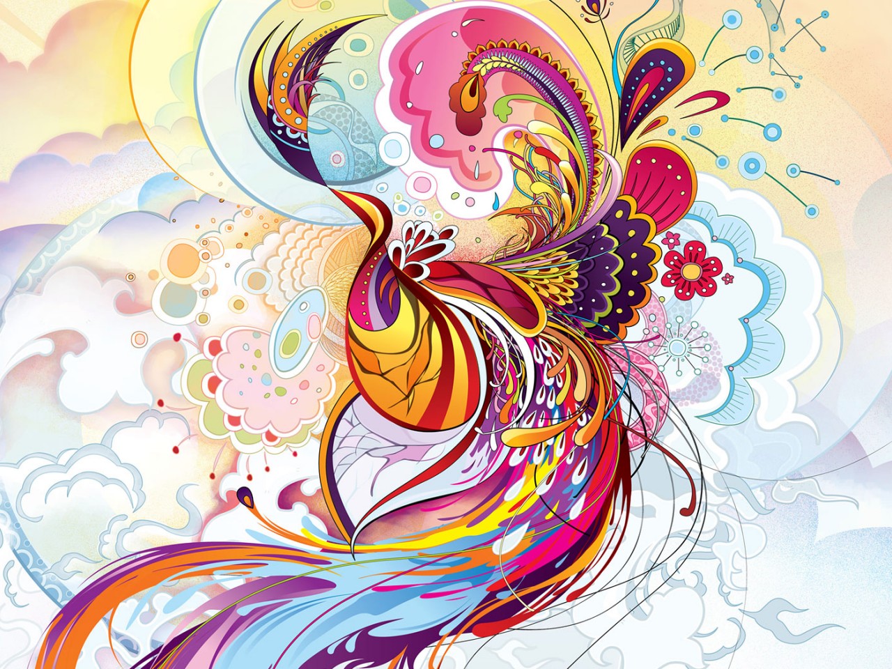Download high resolution abstract phoenix wallpaper HD wallpaper