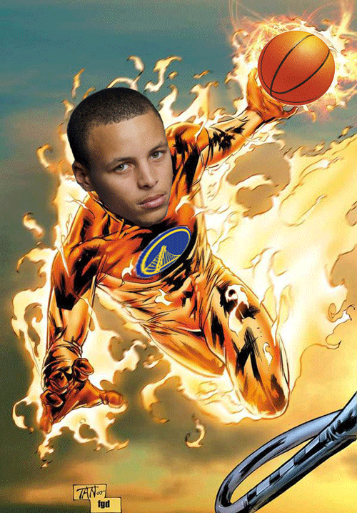 Stephen Curry Human Torch Wallpaper Patiently Waiting For 3rd