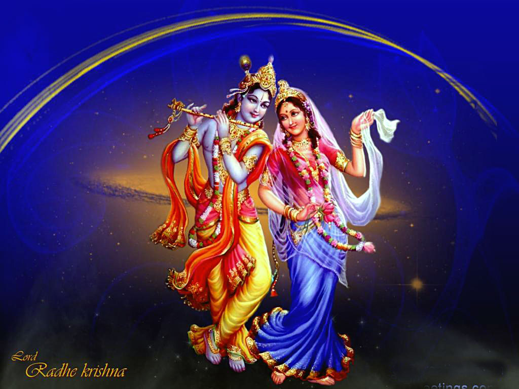 Radha Krishna Holi Hindu God Wallpaper
