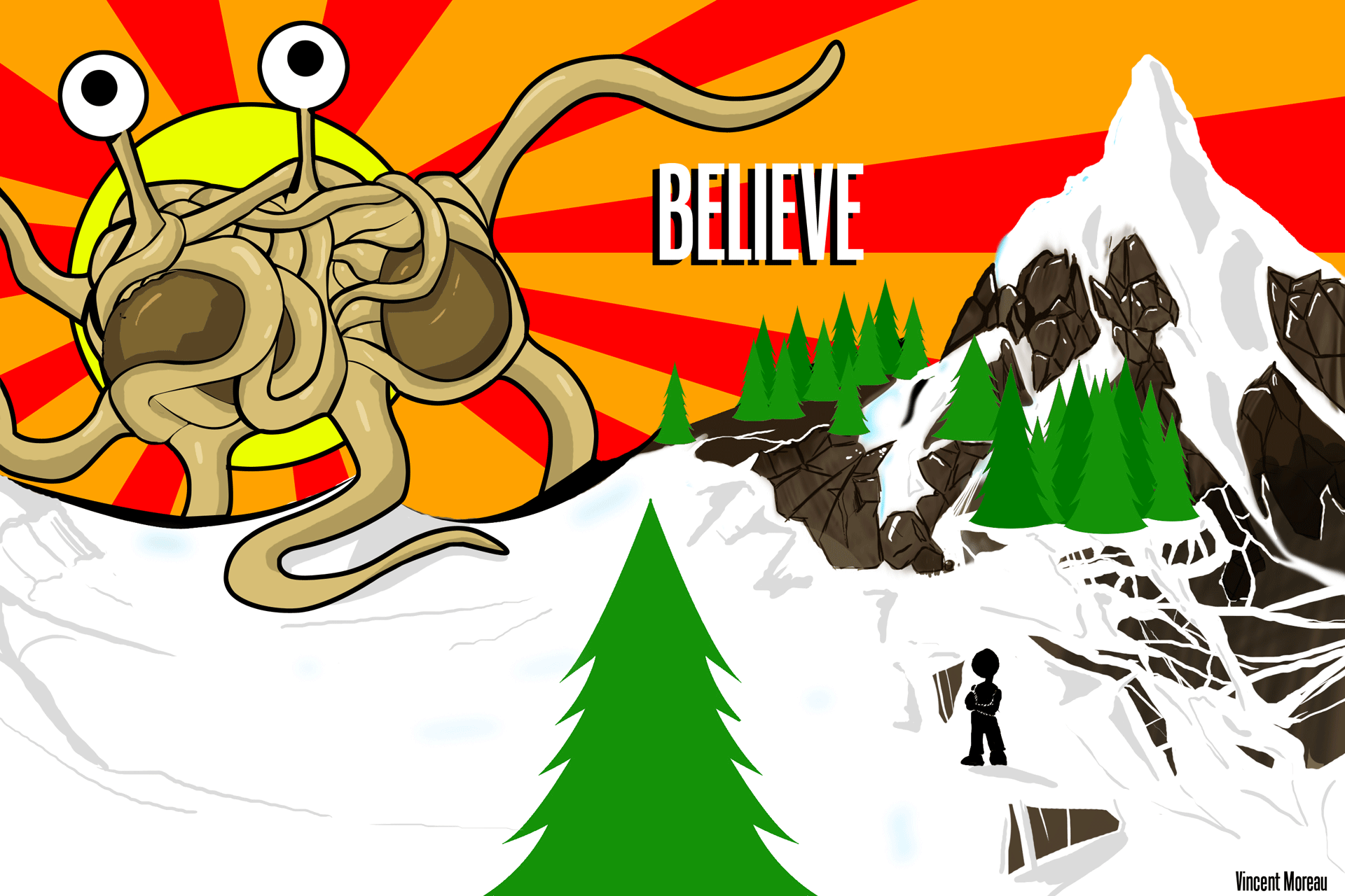 Flying Spaghetti Monster Wallpaper