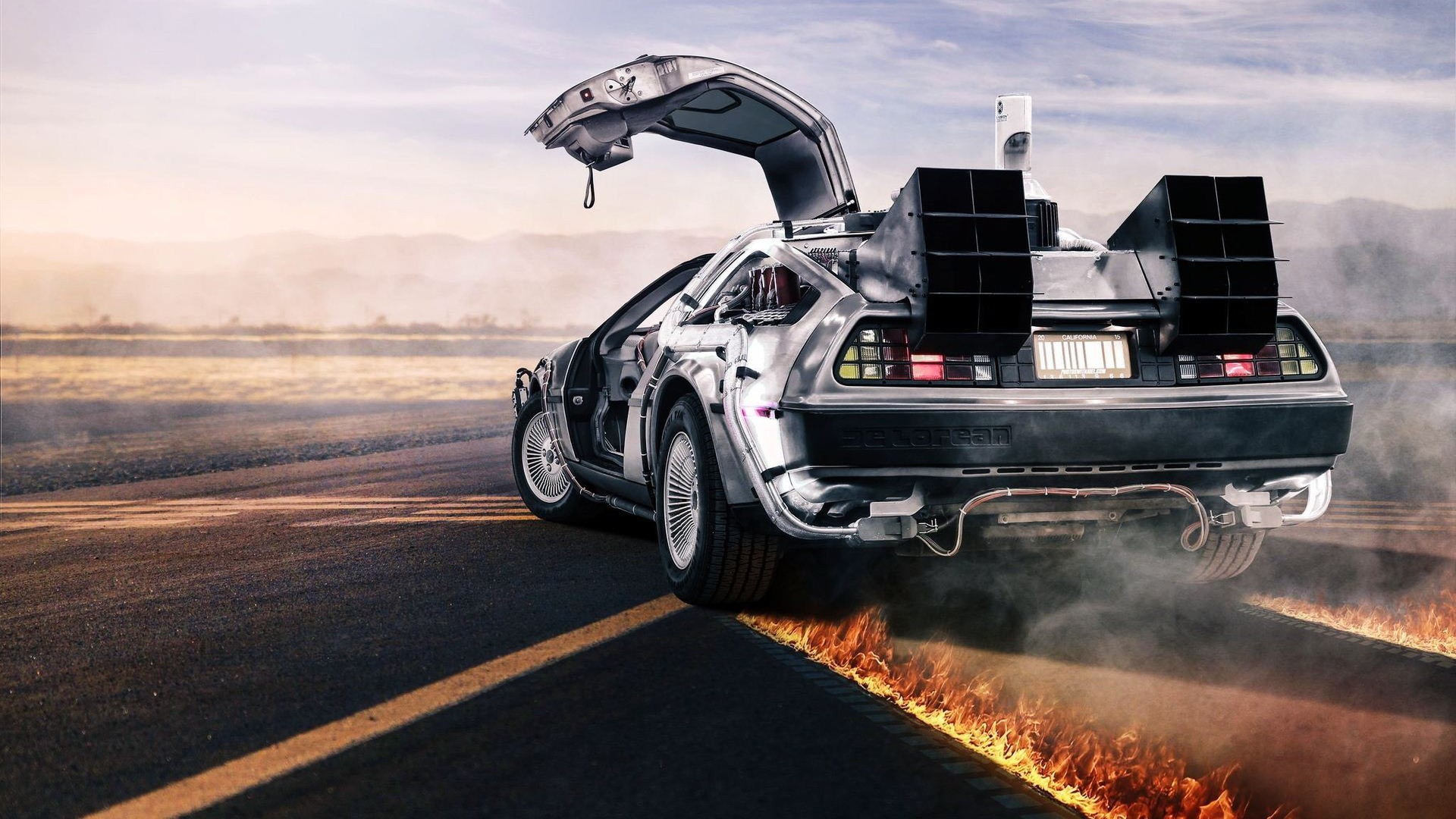Car Back To The Future Delorean Wallpaper HD Desktop
