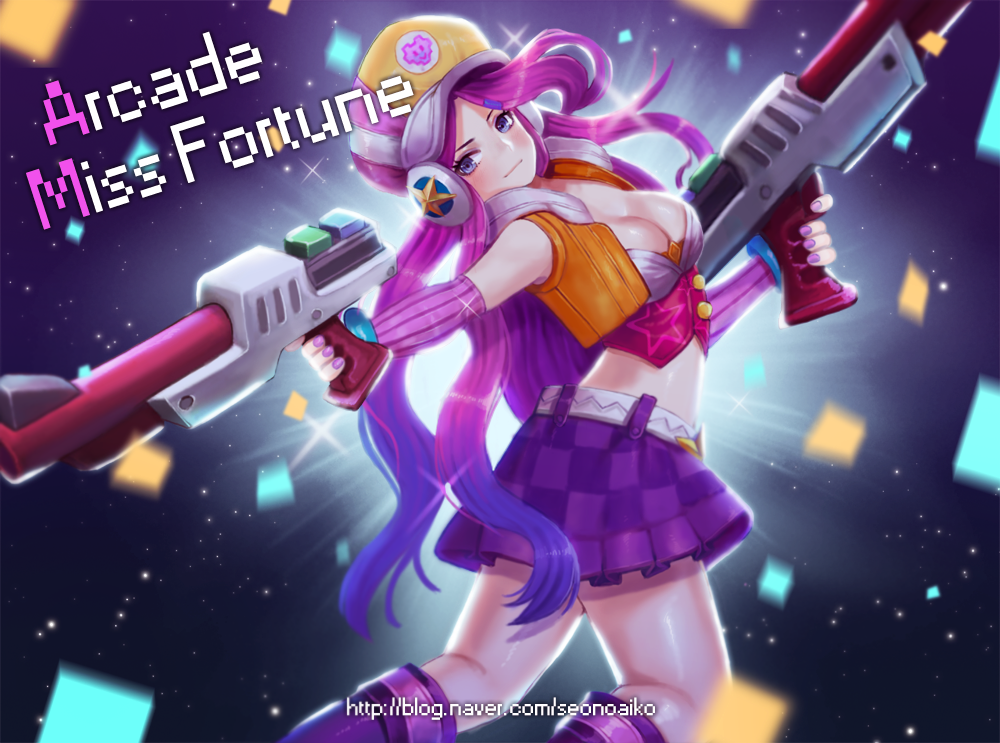 Download HD Miss Fortune Korean Build Proguides Blog  League Of Legends  Lol Arcade Miss Fortune Cosplay Wig Transparent PNG Image  NicePNGcom