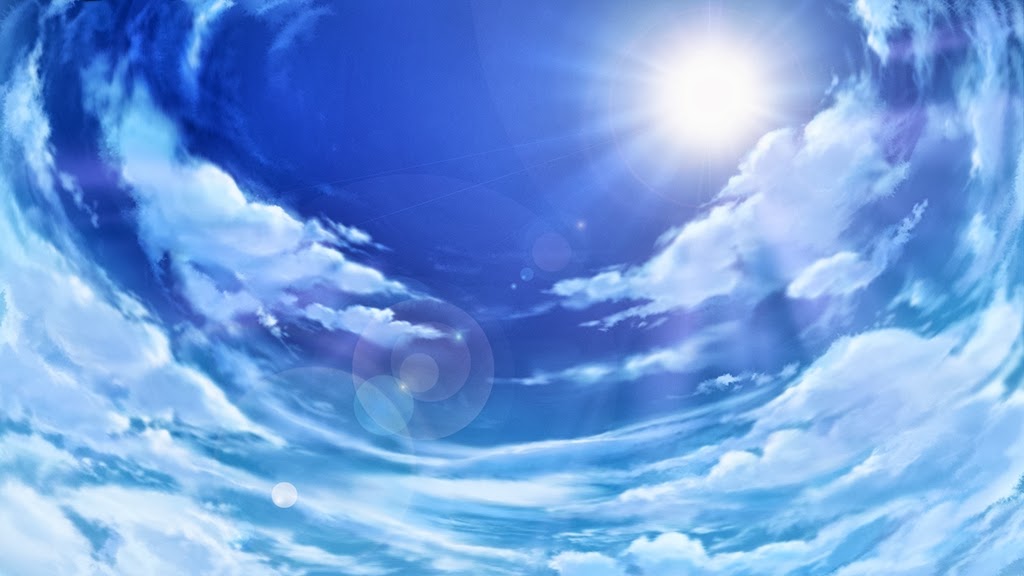 Anime Landscape Sky Scenery Background