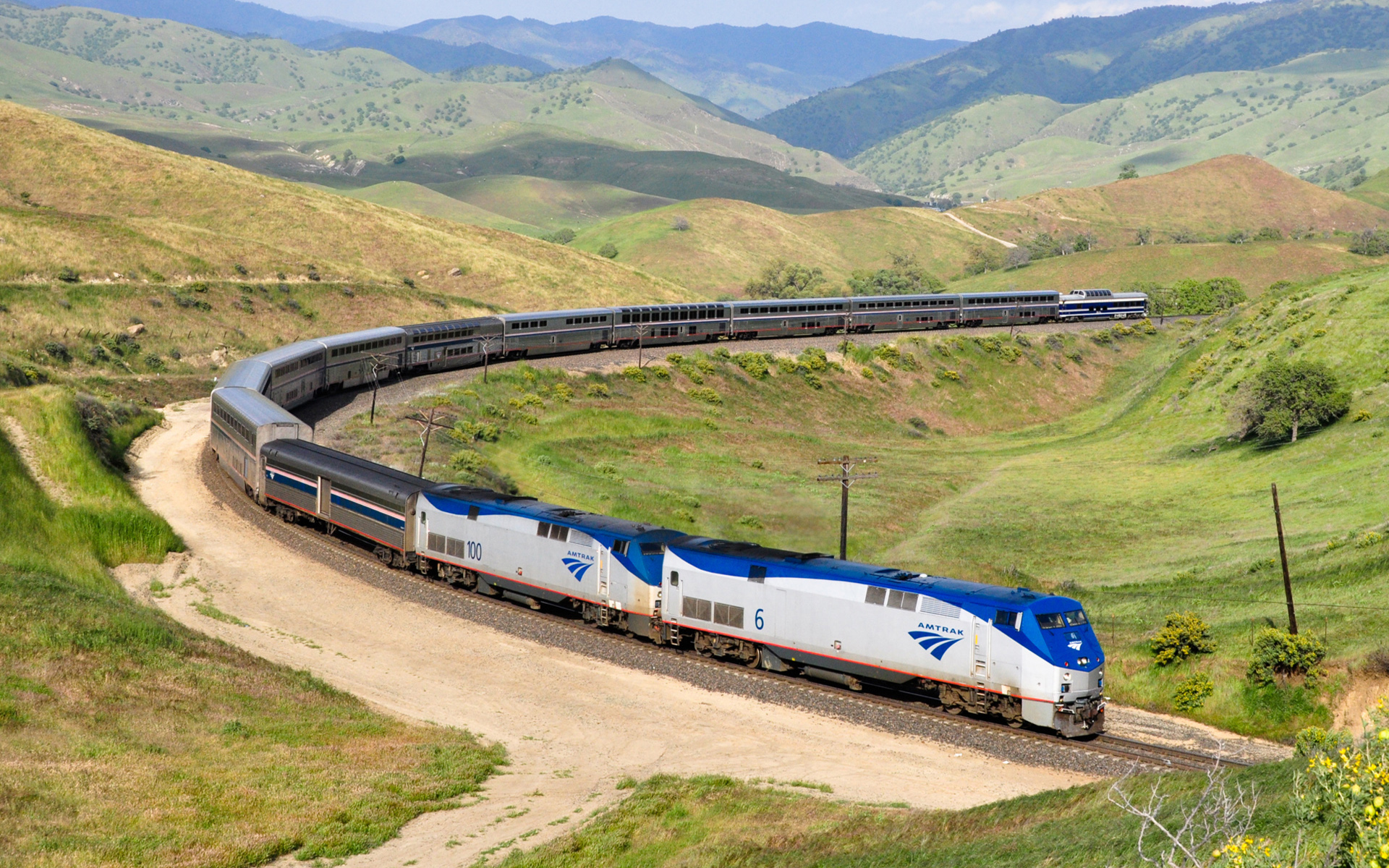 To Click On Amtrak Train Mountains Wallpaper Then Choose Save