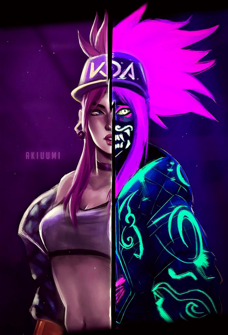 Lol League Of Legends Fan Art Wallpaper Campe Es Kda Akali