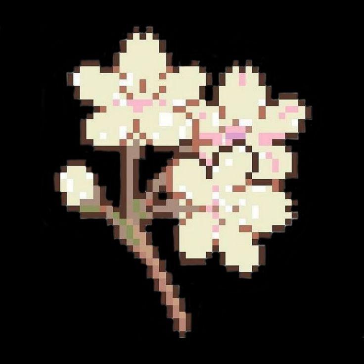 Flower pixel art Pixel art Flower app Easy pixel art