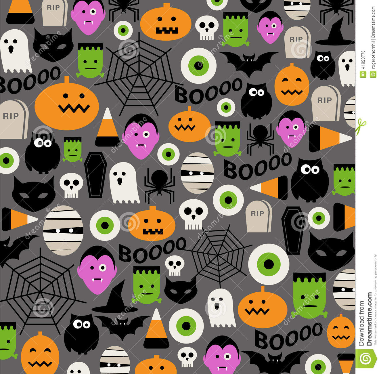 Cute Halloween Pattern Background