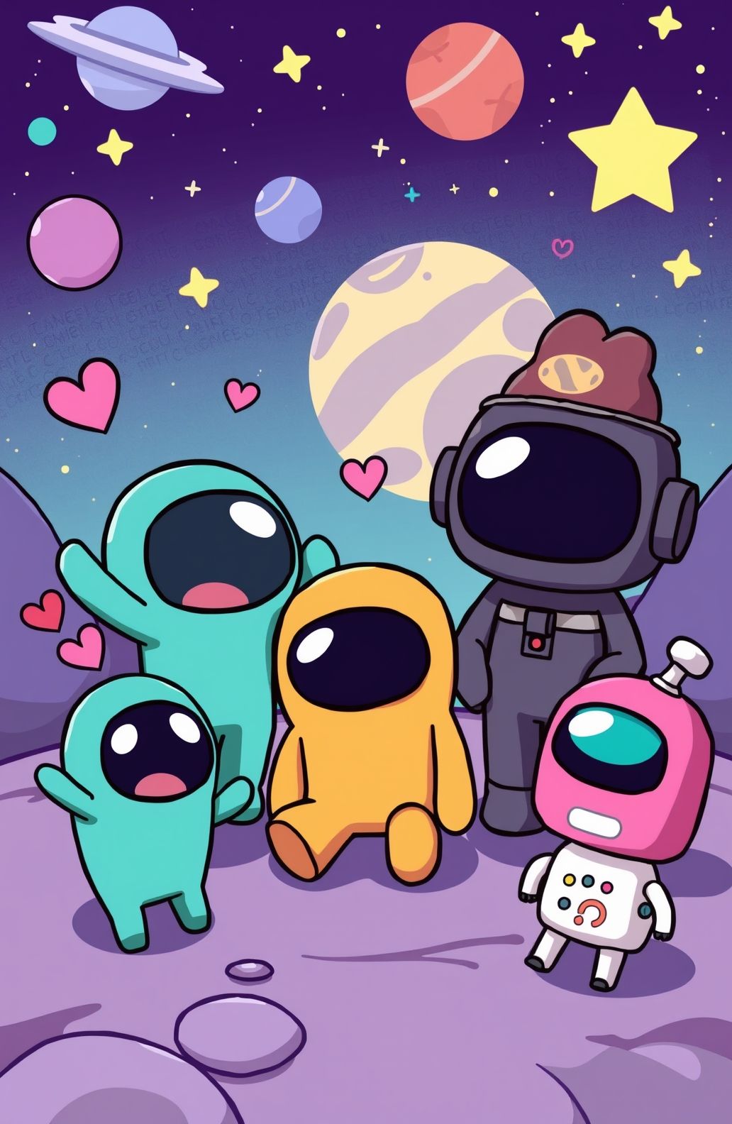 Cute Among Us Wallpaper