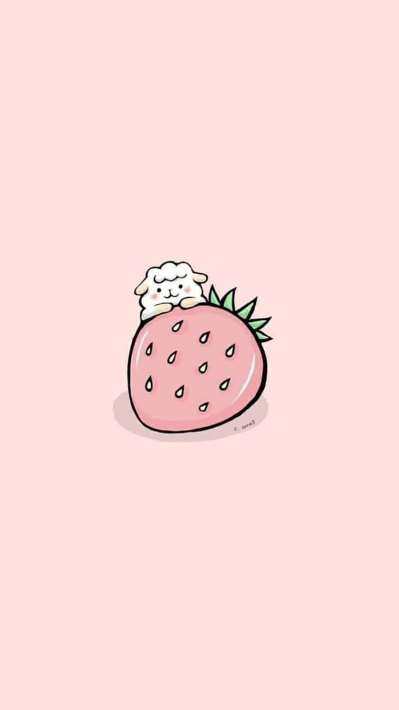 Pastel Cute Strawberry Wallpaper S
