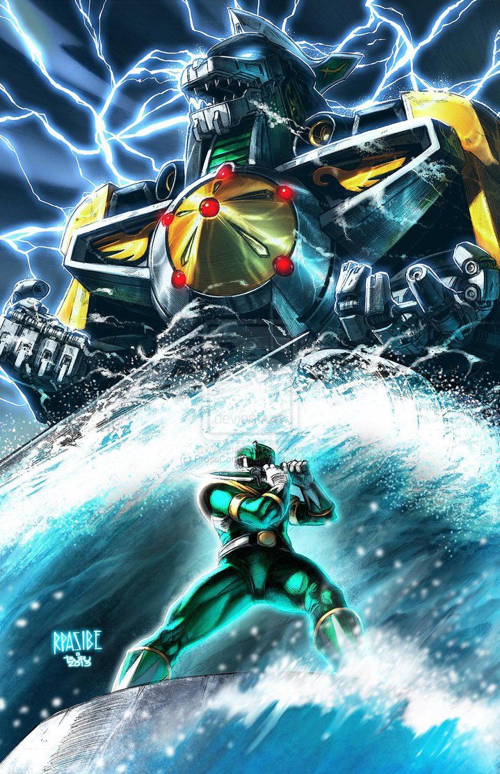 Green Power Ranger Summons The Dragon Zord Wallpaper It S