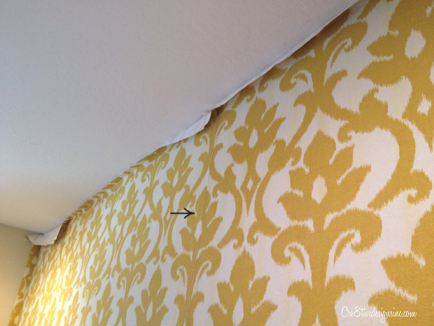 Overlapping Seams On Hanging Fabric A Wall