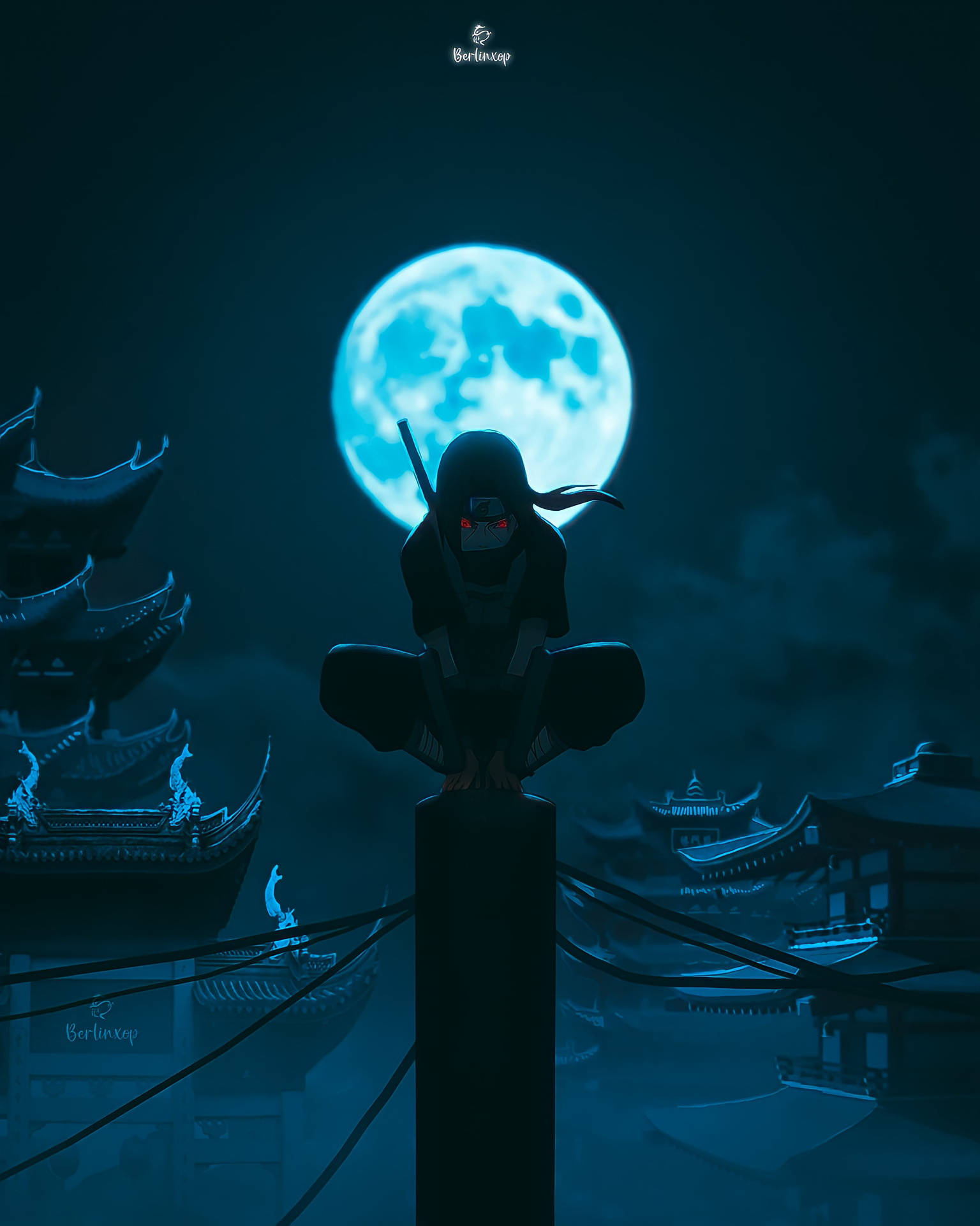 Itachi Full Moon Naruto Mobile 4k Wallpaper