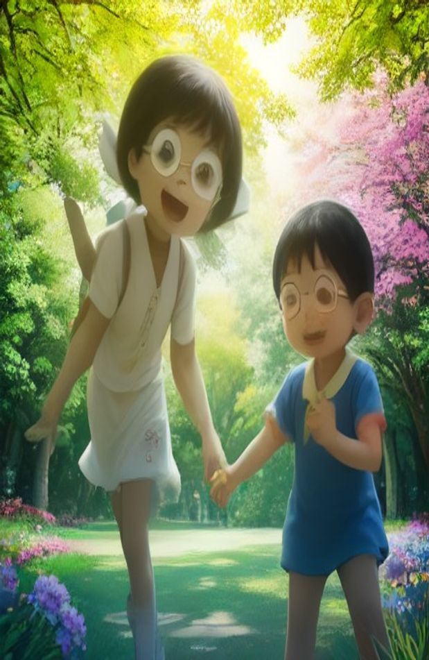 Nobita And Shizuka Wallpaper