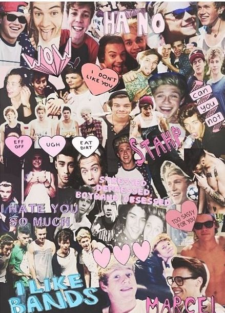 One Direction And 5sos Collage