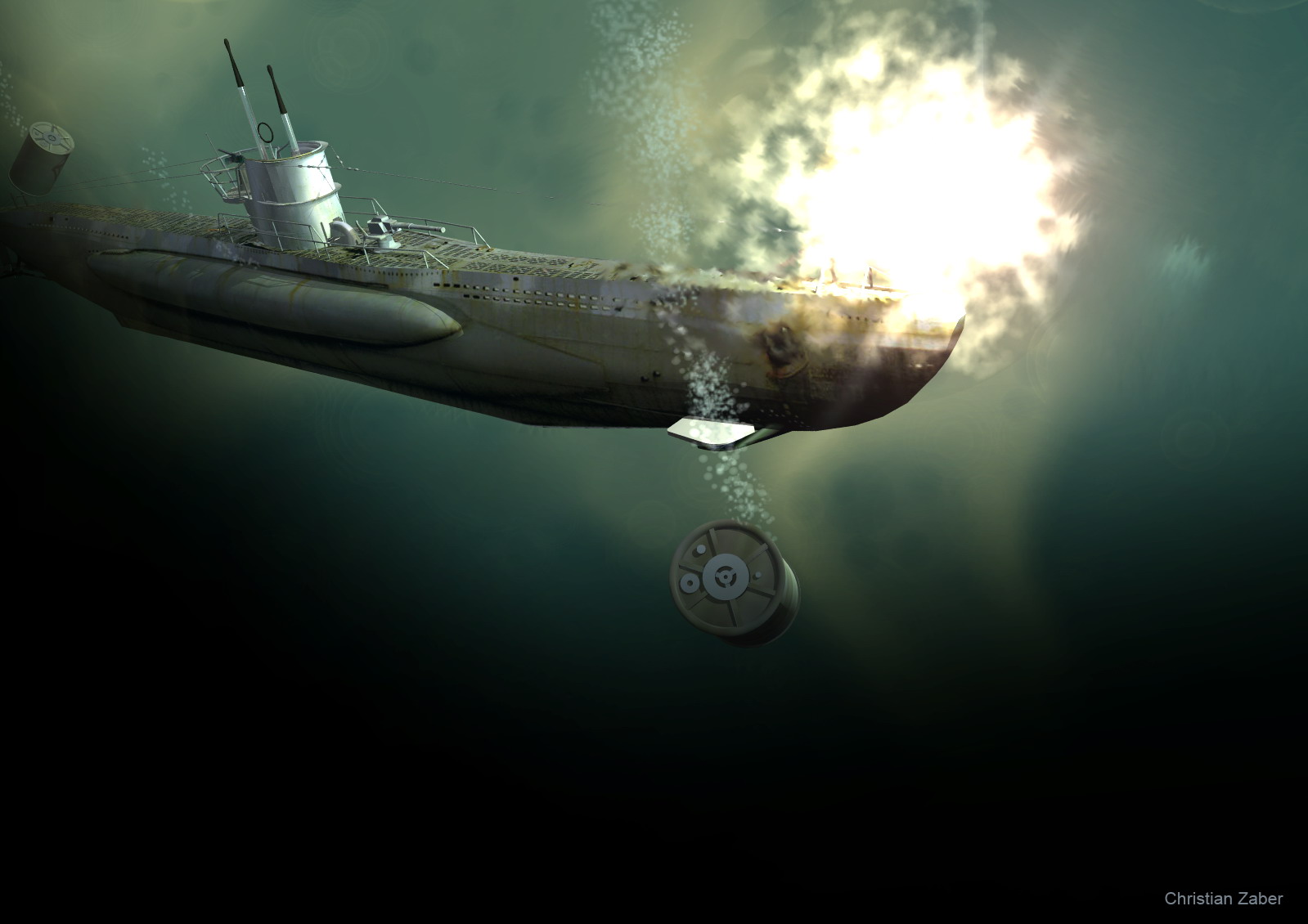 U Boat Underwater Puter Wallpaper Desktop Background