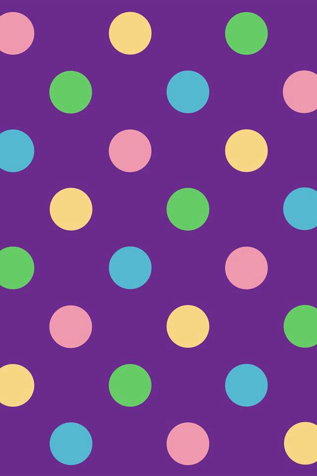 Purple And Polka Dots iPhone Wallpaper