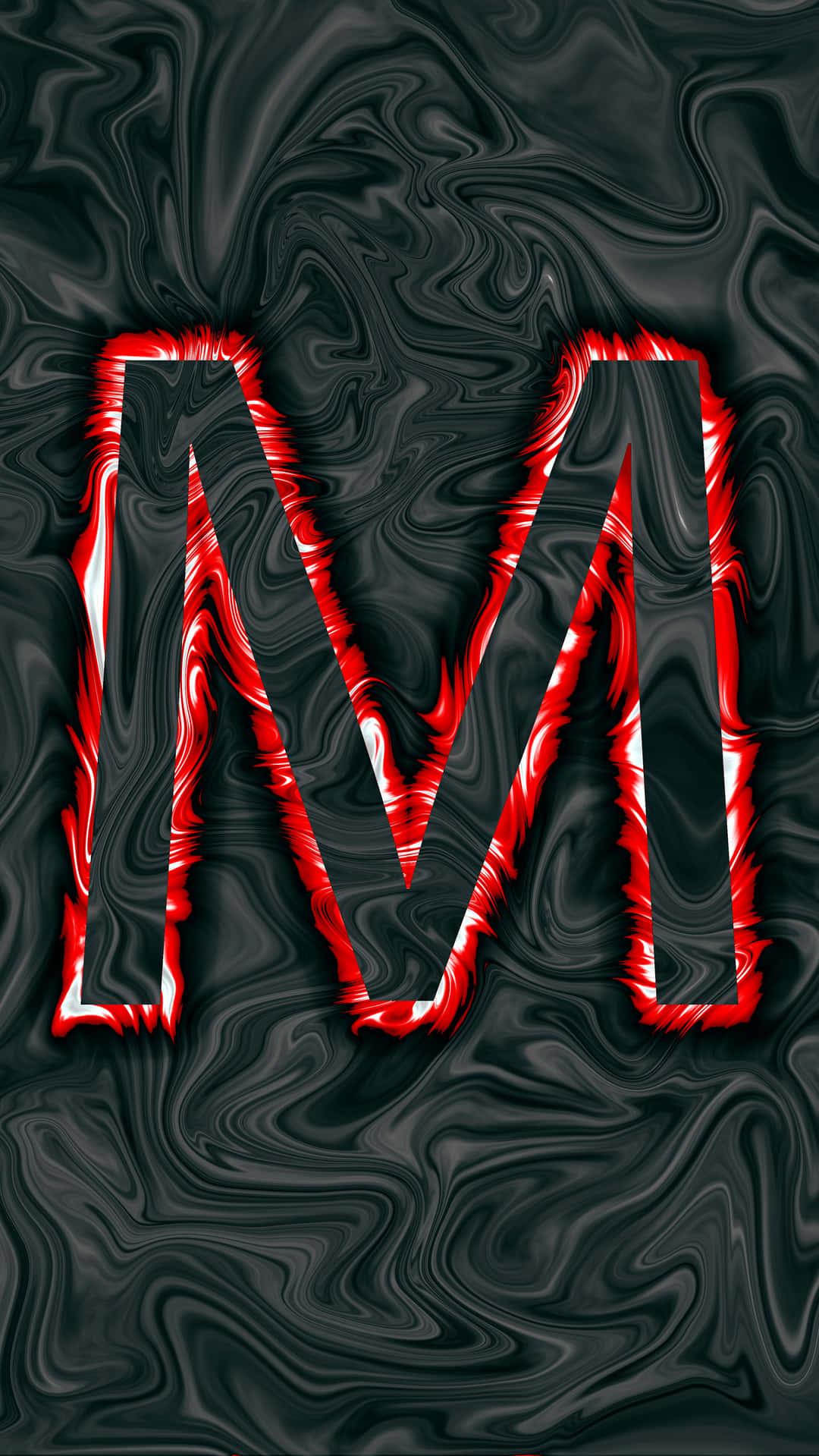 A Red And Black Letter M On Background Wallpaper