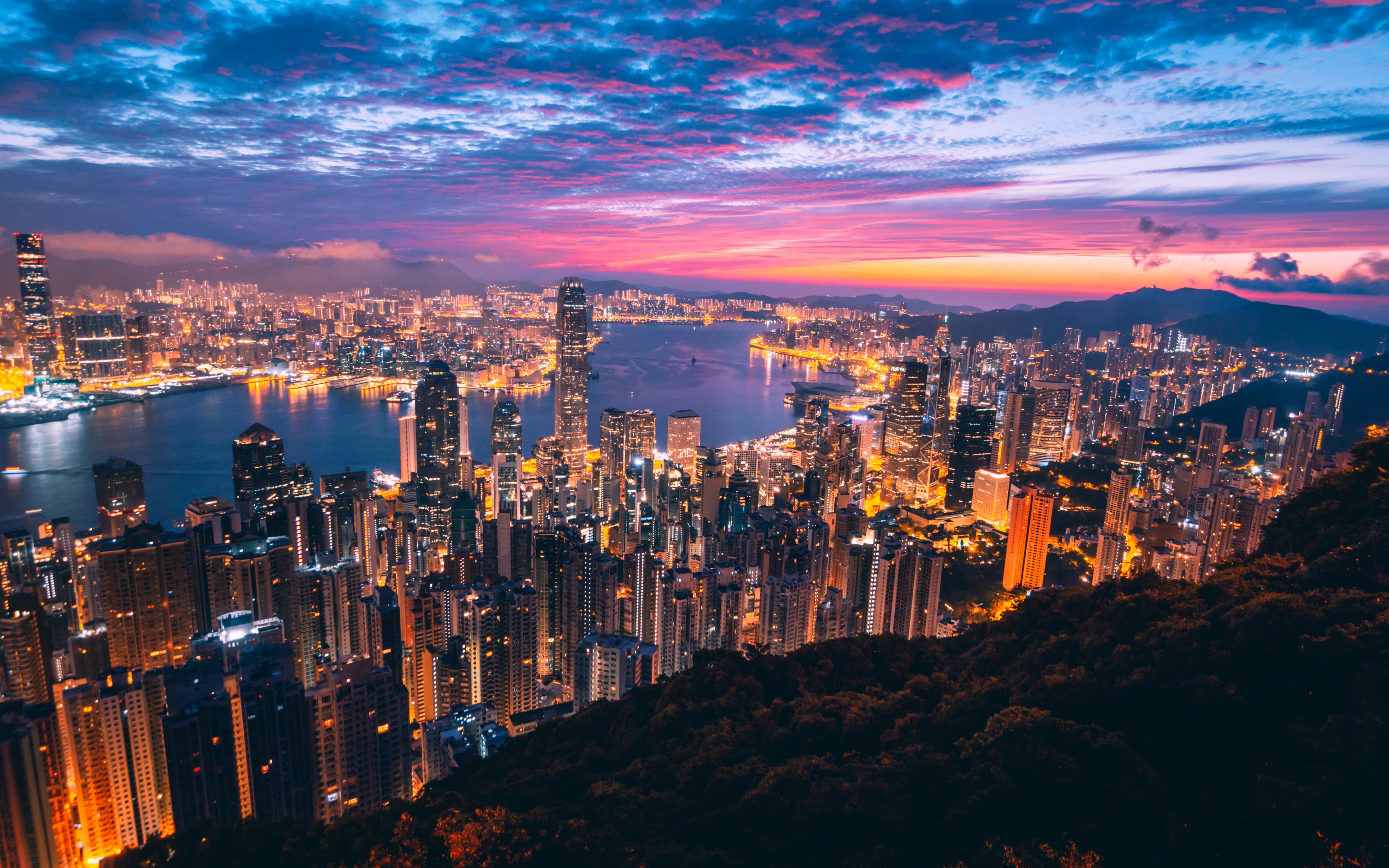 Dawn Above The City Of Lights 5k Wallpaper HD Photography 4k Image