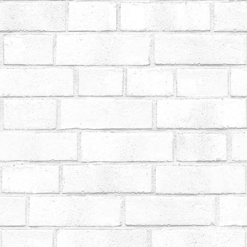 Brick Textured White Removable Wallpaper by Tempaper 800x800