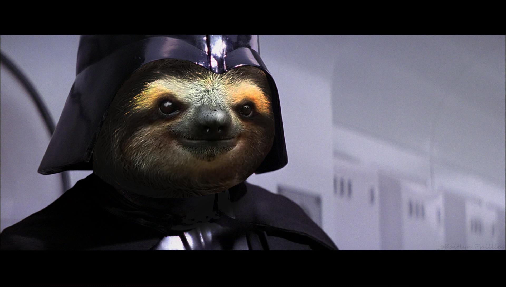 Sloth Vader A Wallpaper I Made For My Boyfriend