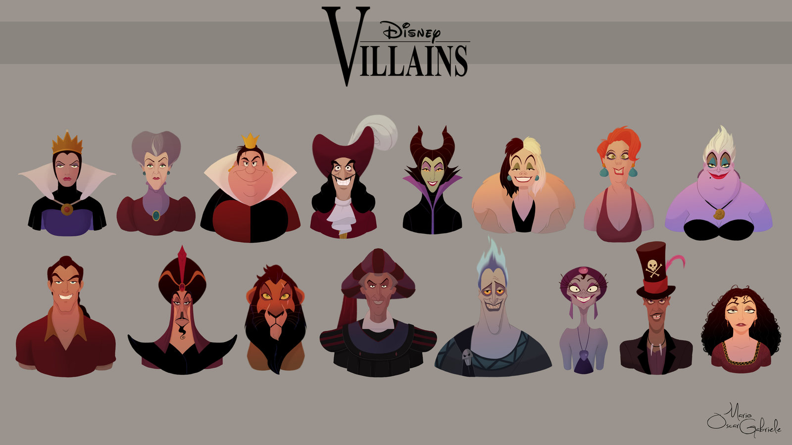 Disney Villains Collection work in progress by MarioOscarGabriele on
