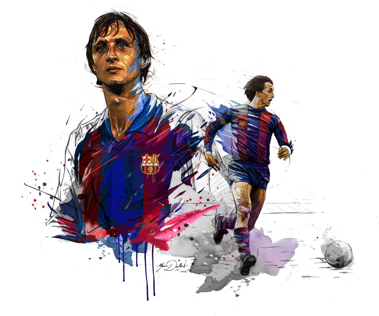 Johan Cruyff Of Barcelona Wallpaper Football Sport