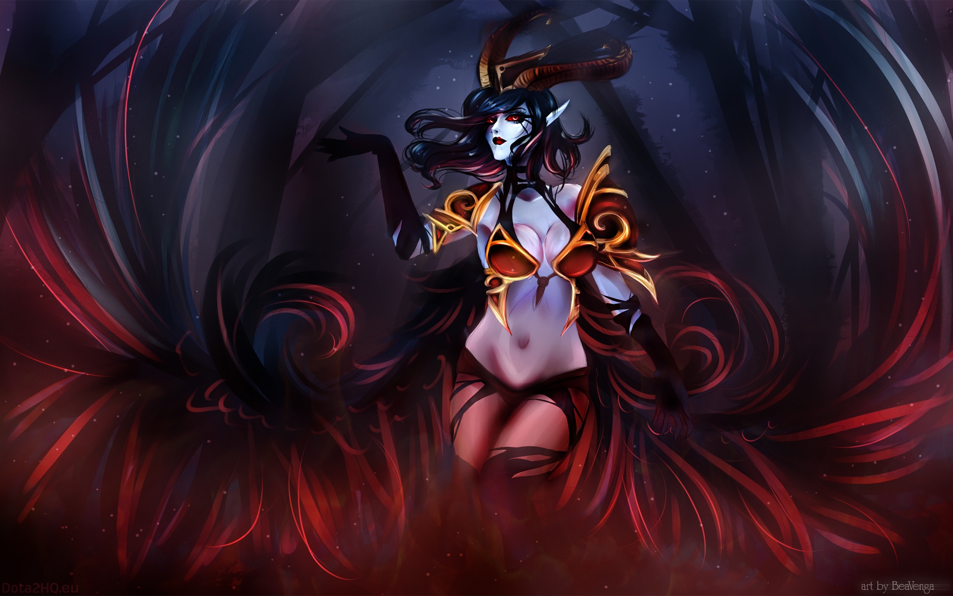Dota Wallpaper Queen Of Pain Defense The Ancients Games