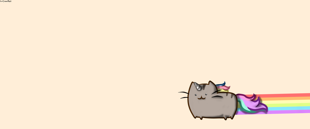 Pusheen Cat Wallpaper by LeChicoMess on