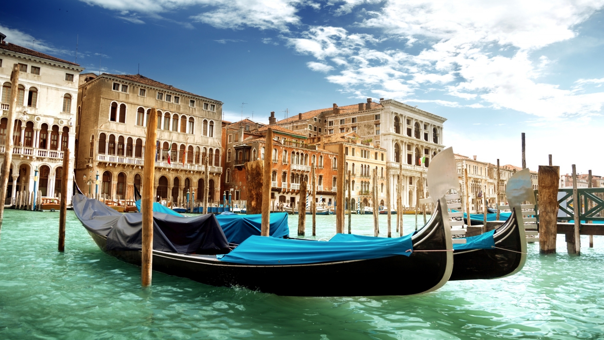 Venice Gondola Sunset HD Wallpaper Background Image