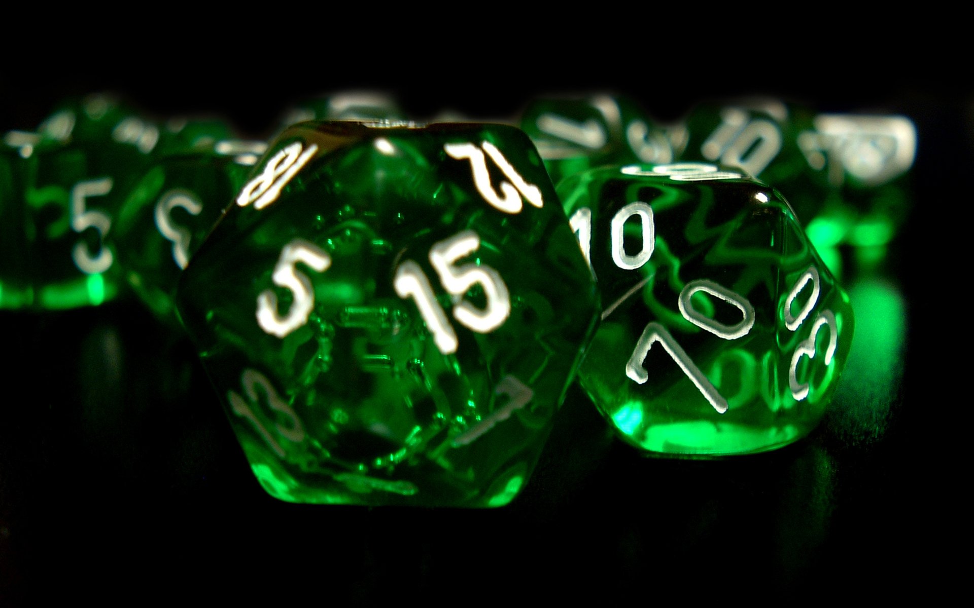 Number Green Dice Wallpaper Background