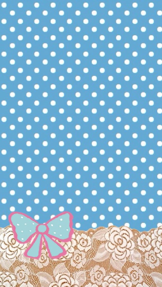 Cute Blue Poka Dots And Bow Wallpaper From Cocoppa More
