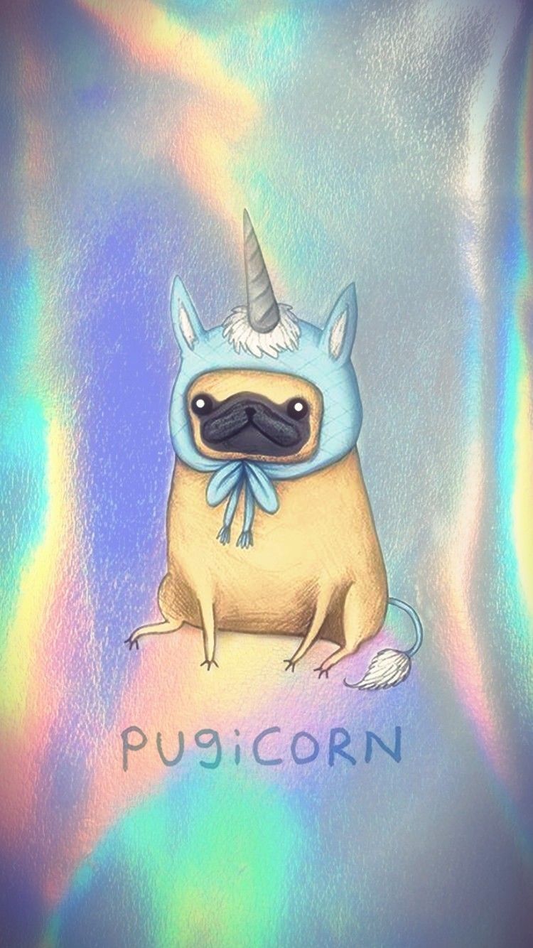 Image Result For Pugicorn Diy Holographic Wallpaper Cute