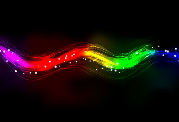 Abstract Neon Spectrum Light Effect Background Vector Art