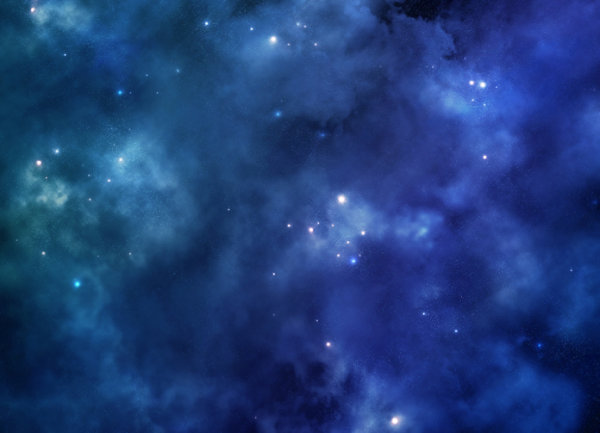 Designer Blue Starry Sky Background