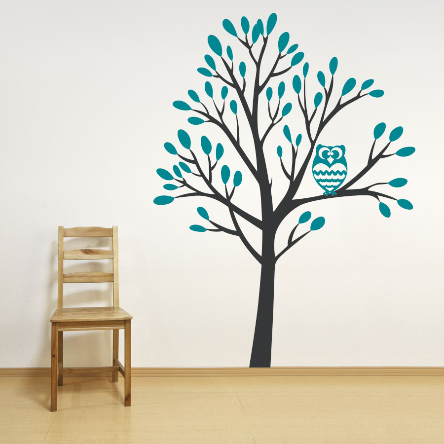 Wall Decal Tree Grasscloth Wallpaper