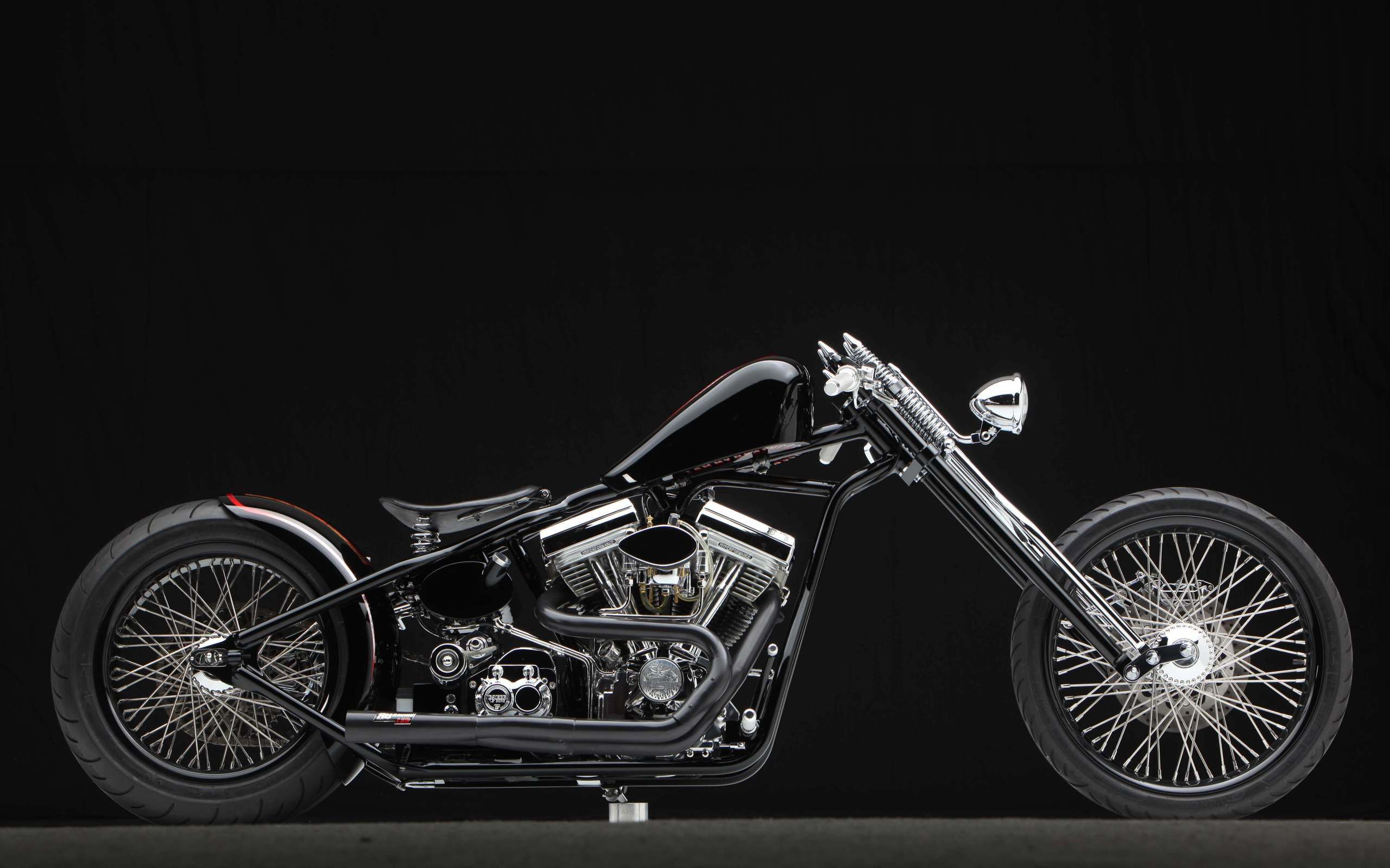 Black Chopper Wallpaper Motorcycles Background Photo