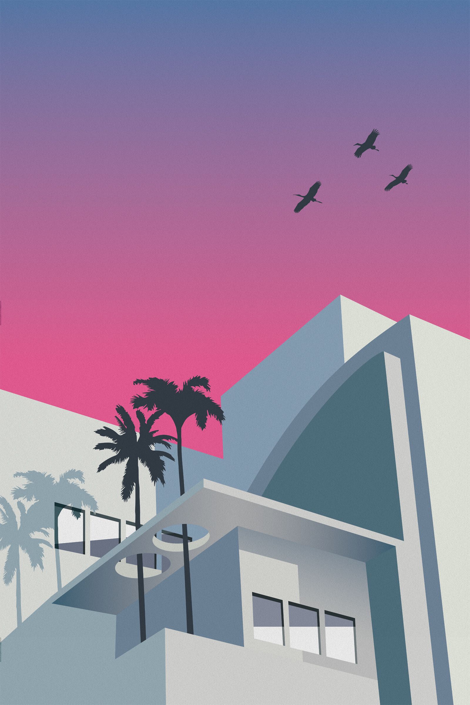Miami Nice Art Print By Weebirddesign Deco Posters