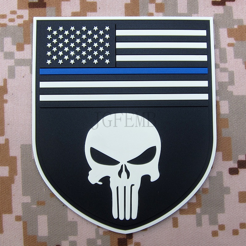 Thin Blue Line iPhone Wallpaper Punisher