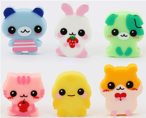 Cute Baby Animals Erasers From Japan Kawaii Animal Erase