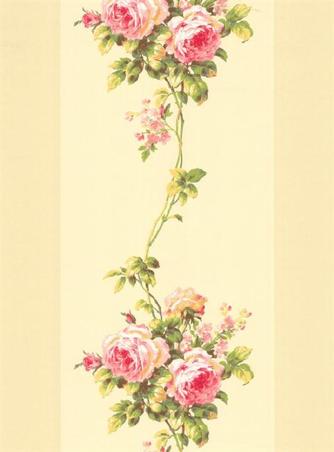 Ly4305 Pink And Yellow Classic Rose Stripe Wallpaper