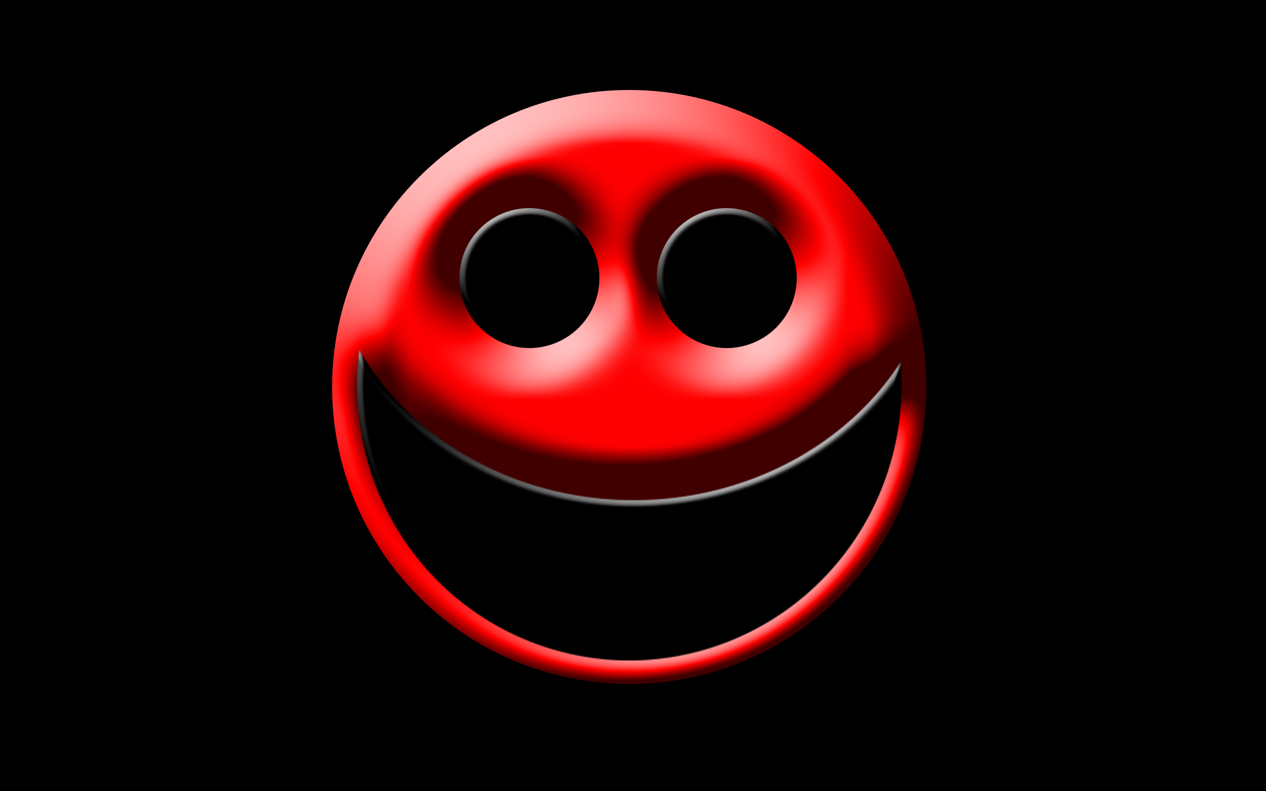 Wallpaper Smiley Red And Black