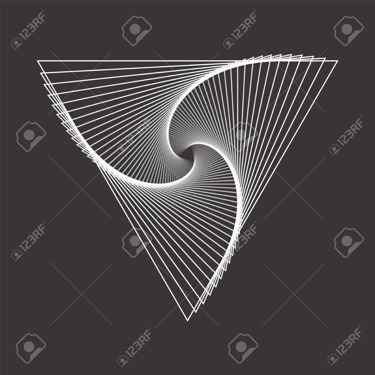 Abstract White Geometric Spirograph Background Vector