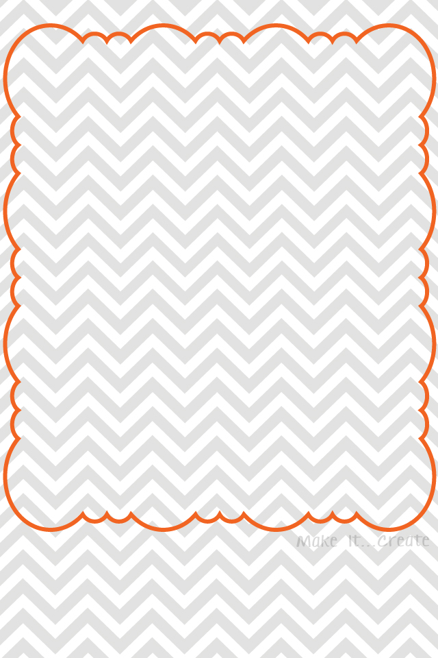 Orange Chevron Wallpaper iPad Gray