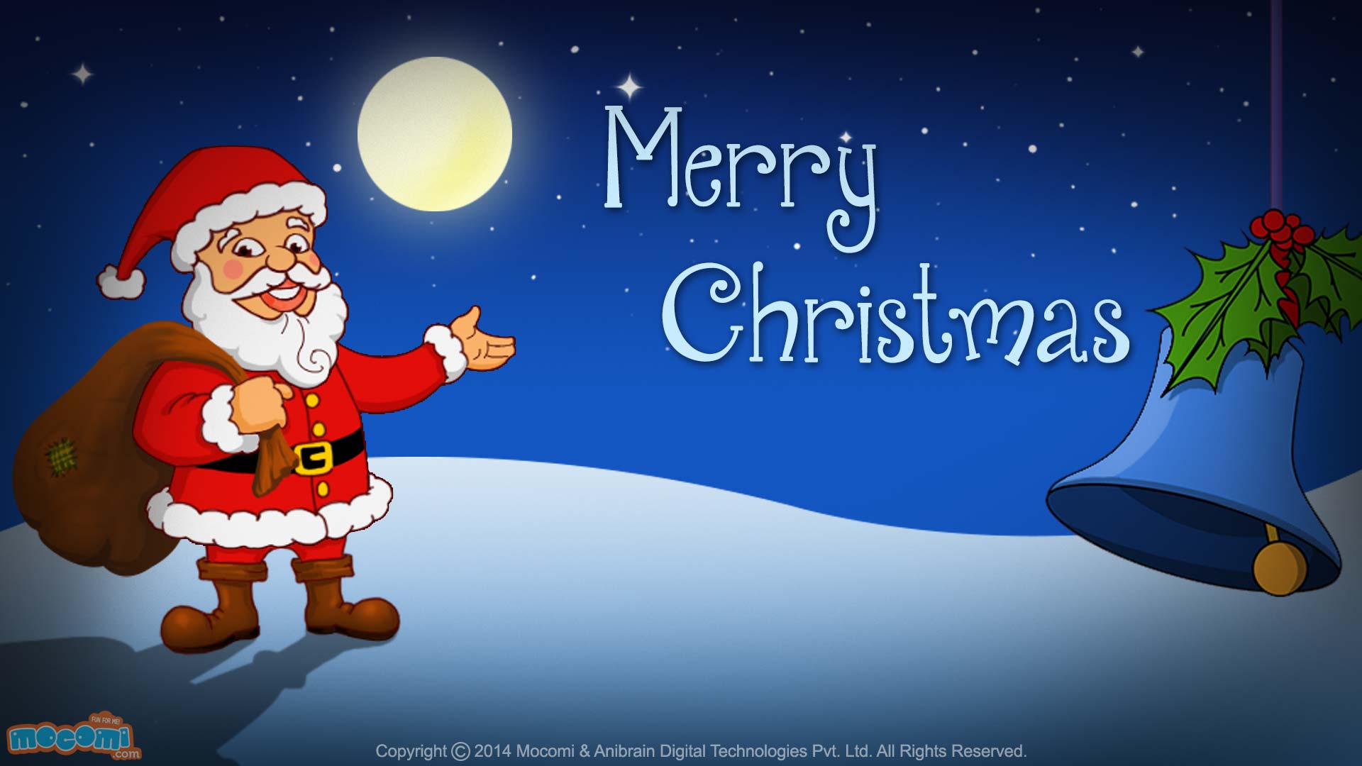 Merry Christmas Santa Claus Desktop Wallpaper For Kids Moi