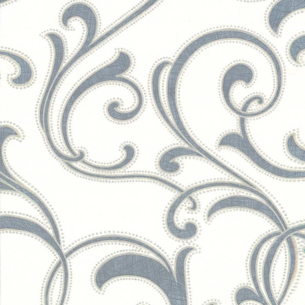 Moda Rococo Wallpaper Cream Silver From I Love