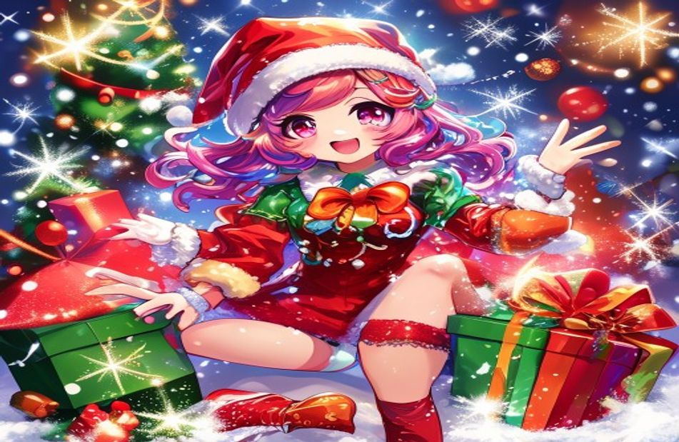 Gacha Christmas Girl Wallpaper