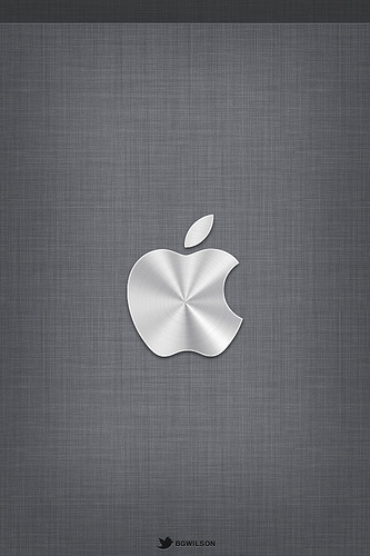 Ios Textured Apple Brushed Wallpaper