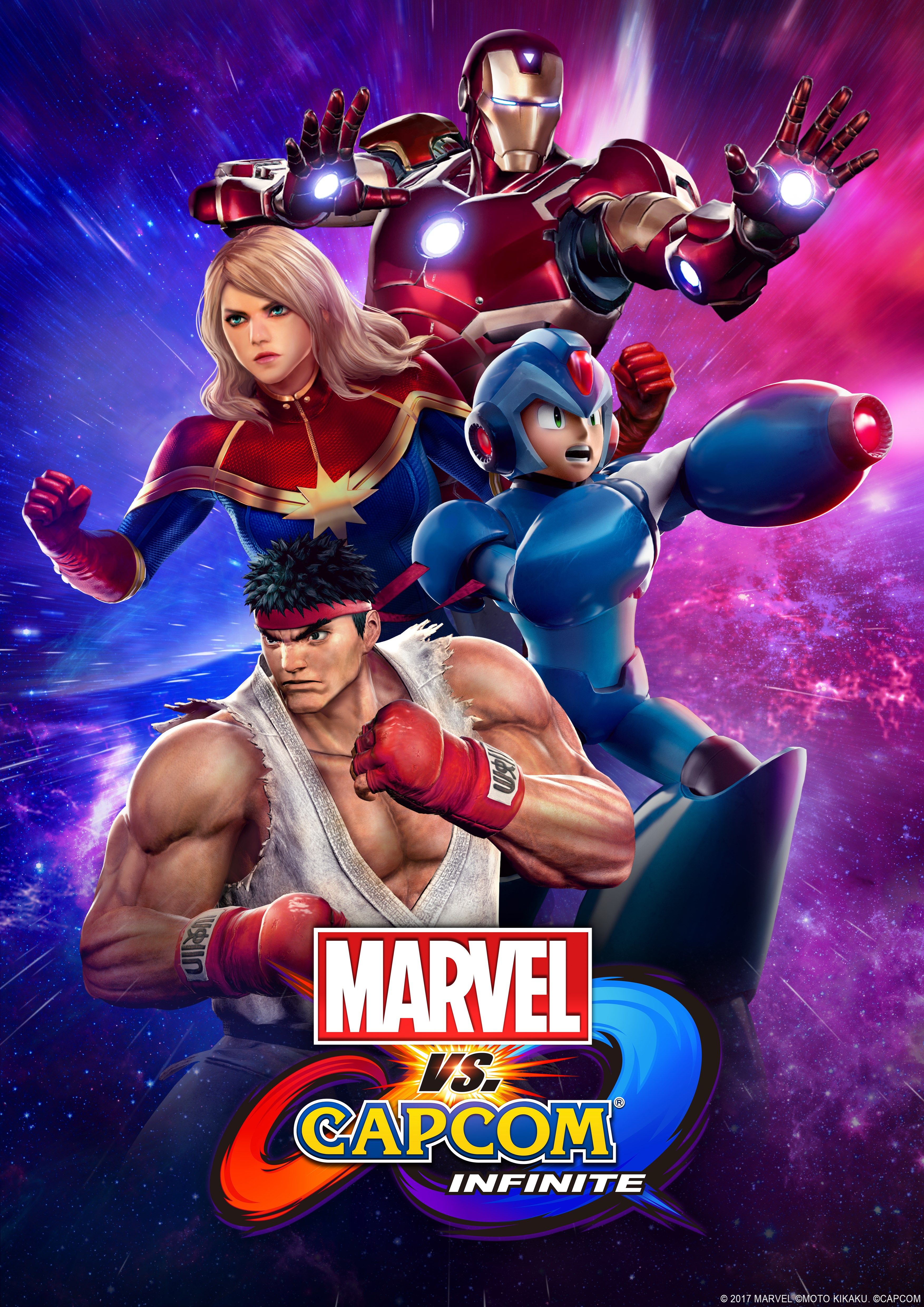 Marvel Vs Infinite Poster Features Ryu Mega Man Captain